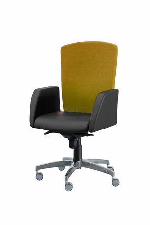 Кресло Сигма/Д комбиниров. кожа стандарт/база алюминий