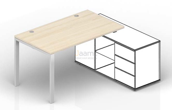 Мебель для персонала Стол для крепления к сервисной опорной тумбе (2 громмета) STG166FU