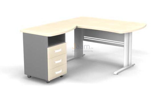 Мебель для персонала Угловое рабочее место на L-обр. каркасе левое B175/1