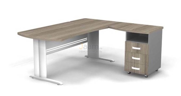 Мебель для персонала Угловое рабочее место на L-обр. каркасе правое B178/1