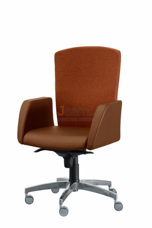 Кресло Сигма/Д комбиниров. кожа стандарт/база алюминий