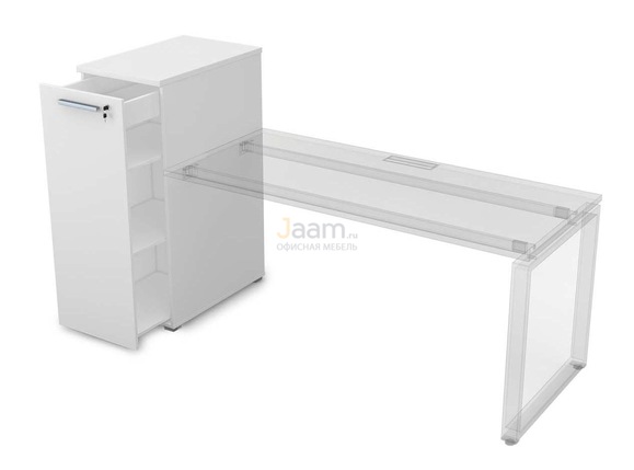 Мебель для персонала Офисная тумба с выкатной секцией высокая 9Т.009