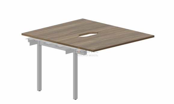 Мебель для персонала Составной стол на 2 рабочих места PEN2TPV127 - (2 эргономичных выреза) приставной элемент