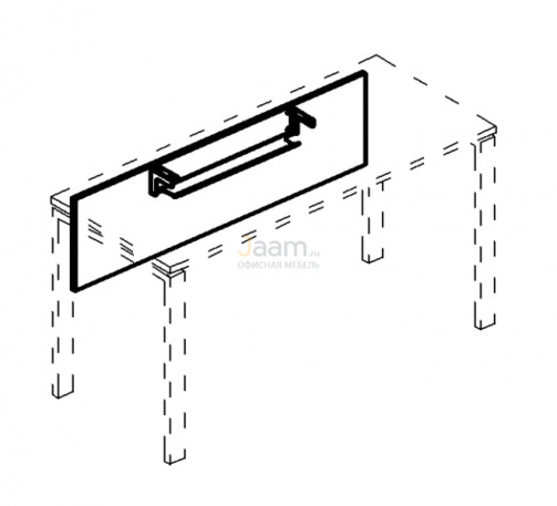 Мебель для персонала Экран стола 100 с кабель-каналом Б 840 БП