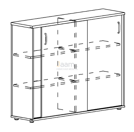 Мебель для персонала Офисный шкаф-купе средний (для 2-х столов 70) А4 304